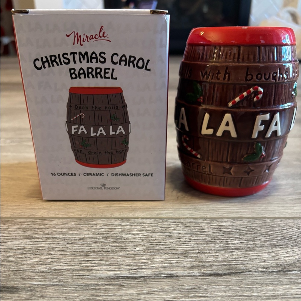 Miracle Christmas Carol Barrel tiki mug